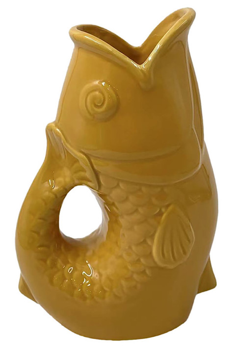 Vase poisson en céramique safran OPJET