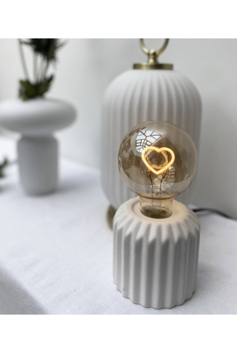 Lampe décorative mini blanche coeur led OPJET