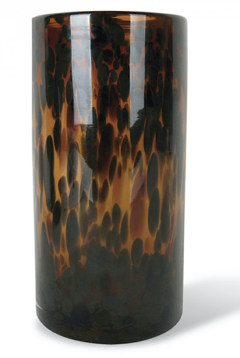 Vase tube leopard brun GM OPjET