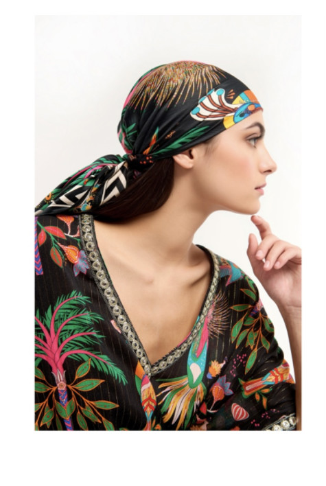 Foulard médium MAGIC INDIA Noir WILD