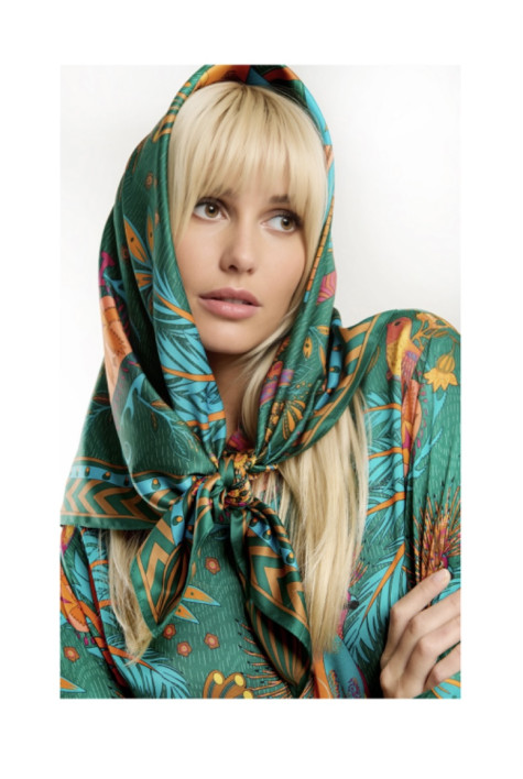 Foulard médium MAGIC INDIA Vert WILD