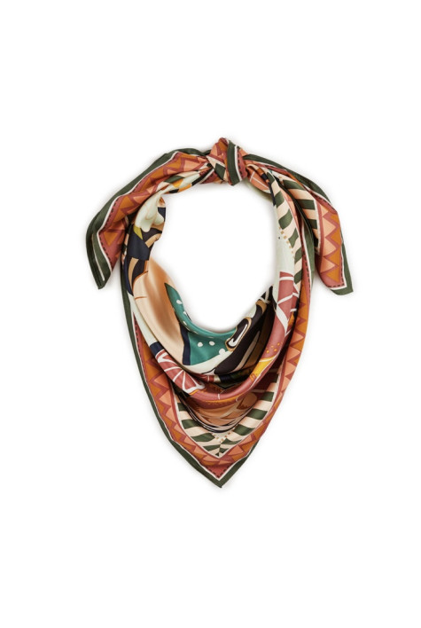 Foulard médium SIMONE Kaki WILD