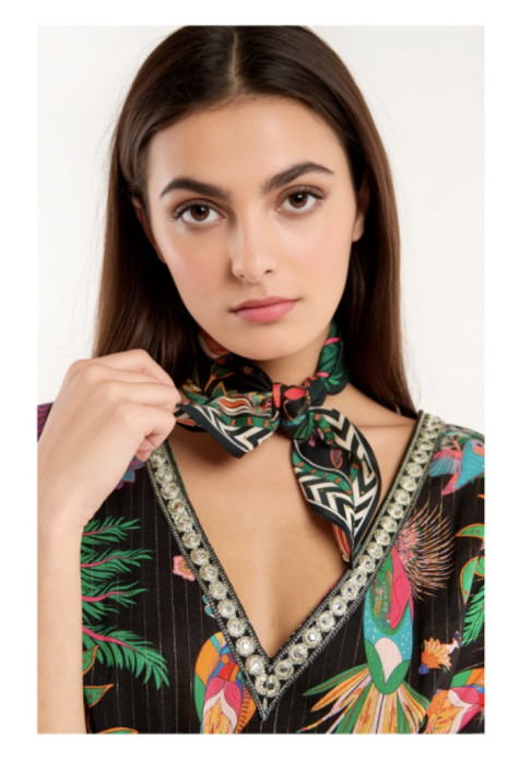 Foulard mini MAGIC INDIA Noir WILD