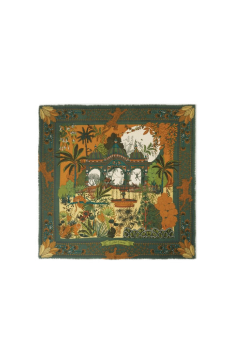 Grand foulard AMBER PALACE Vert WILD