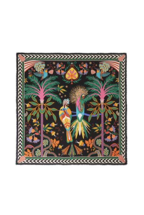 Grand foulard MAGIC INDIA Noir WILD