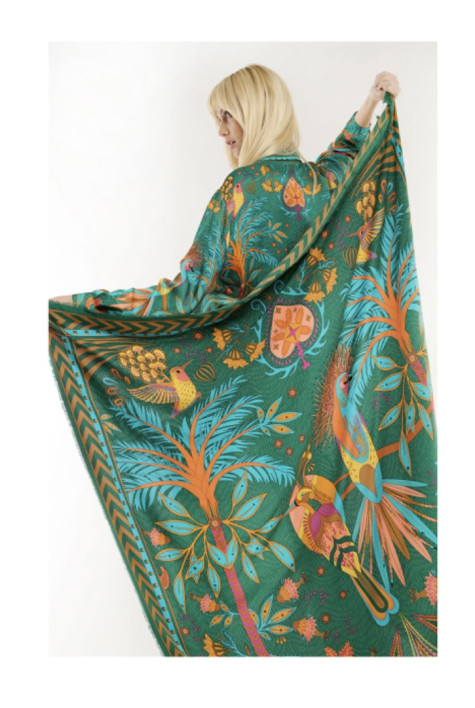 Grand foulard MAGIC INDIA Vert WILD