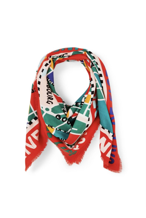 Grand foulard MON PARIS Rouge WILD