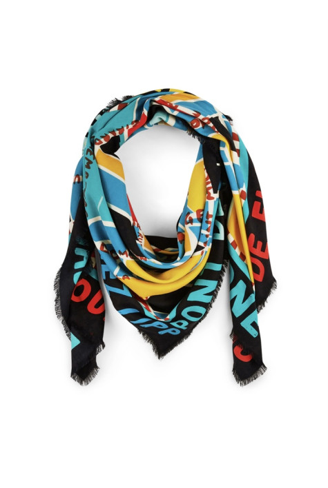 Grand foulard MON PARIS Noir WILD