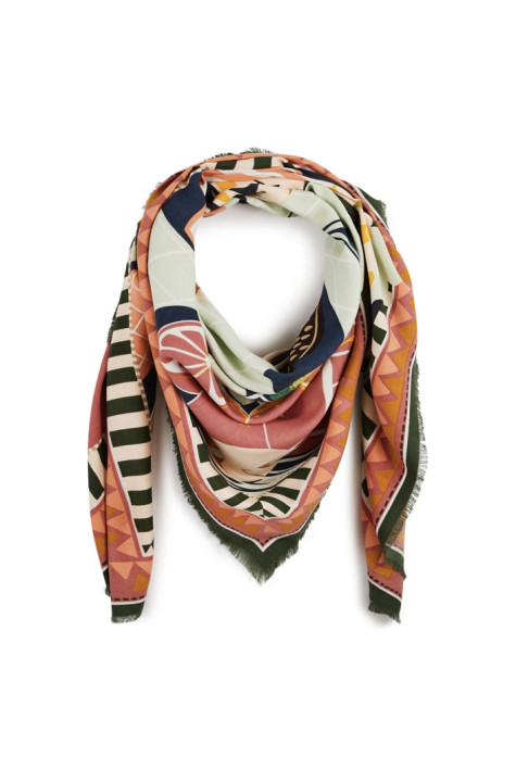 Grand foulard SIMONE Kaki WILD