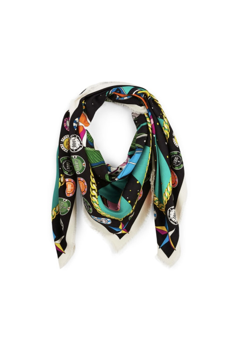 Grand foulard VEGAS Noir WILD