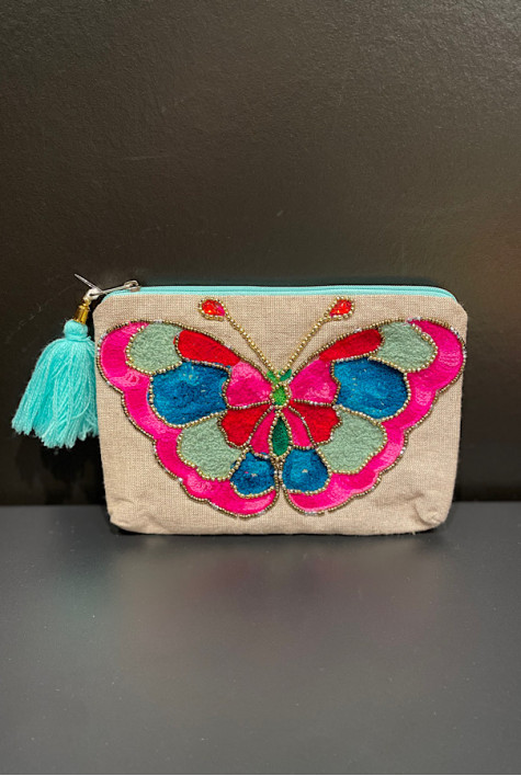 Pochette Papillon à cordon turquoise HOFF INTERIEUR