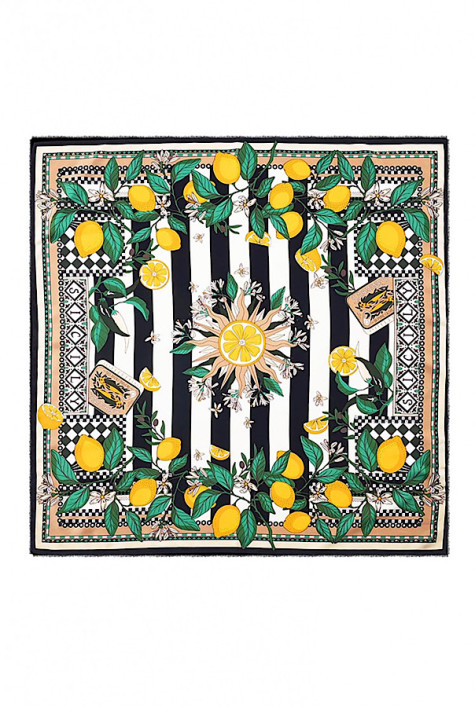 Grand foulard Sicily Noir WILD