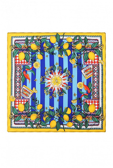 Grand foulard Sicily Bleu WILD