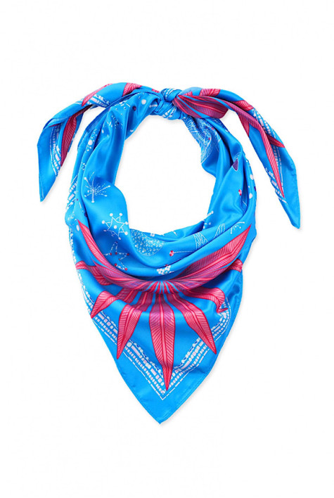 Foulard médium Comète Bleu WILD