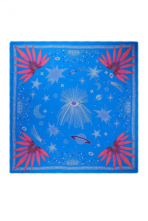 Grand foulard Comète Bleu WILD